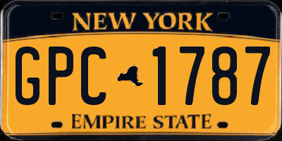 NY license plate GPC1787