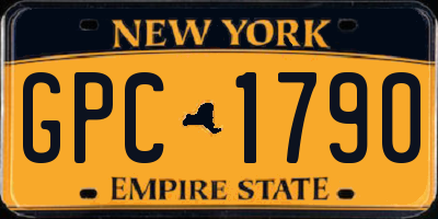 NY license plate GPC1790