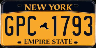NY license plate GPC1793