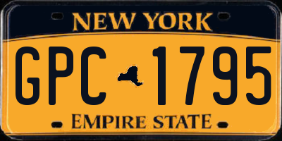 NY license plate GPC1795