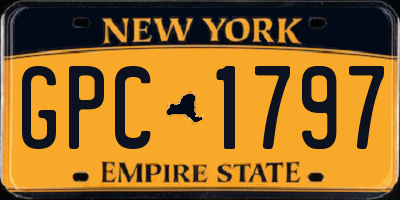 NY license plate GPC1797