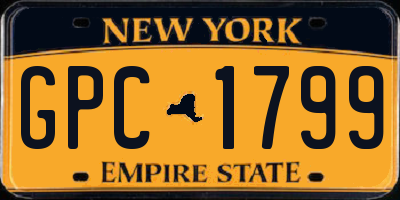 NY license plate GPC1799