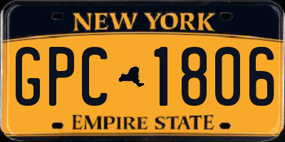 NY license plate GPC1806