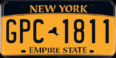NY license plate GPC1811