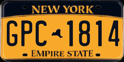NY license plate GPC1814