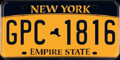 NY license plate GPC1816