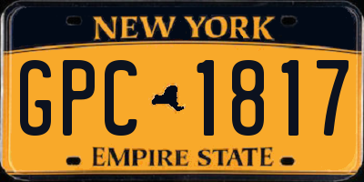 NY license plate GPC1817