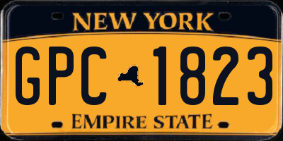 NY license plate GPC1823
