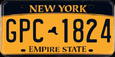 NY license plate GPC1824