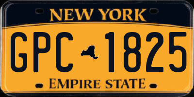NY license plate GPC1825