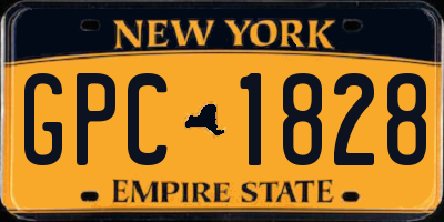 NY license plate GPC1828