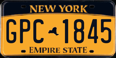 NY license plate GPC1845