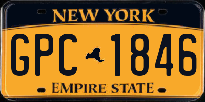 NY license plate GPC1846