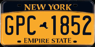 NY license plate GPC1852