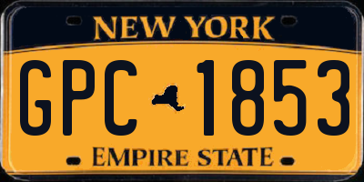 NY license plate GPC1853