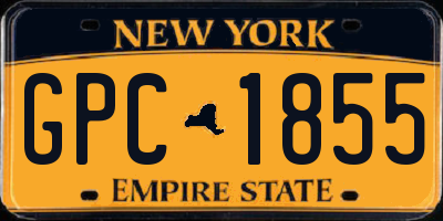NY license plate GPC1855