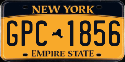 NY license plate GPC1856