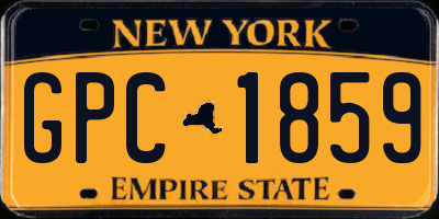 NY license plate GPC1859