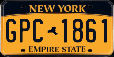 NY license plate GPC1861