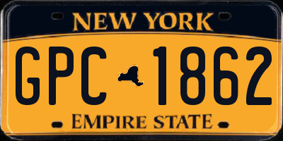 NY license plate GPC1862
