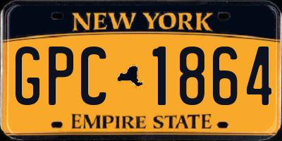 NY license plate GPC1864