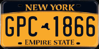 NY license plate GPC1866