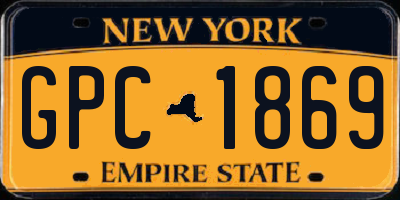 NY license plate GPC1869