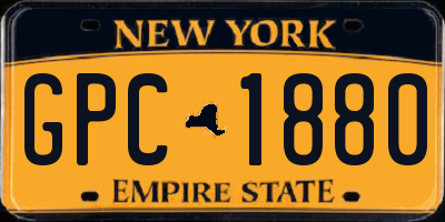 NY license plate GPC1880