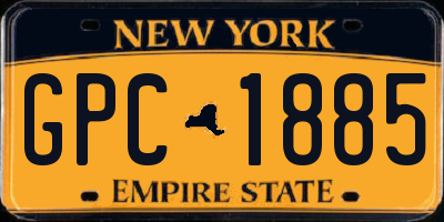 NY license plate GPC1885