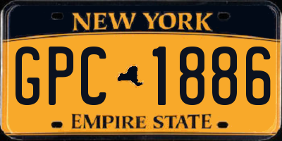 NY license plate GPC1886