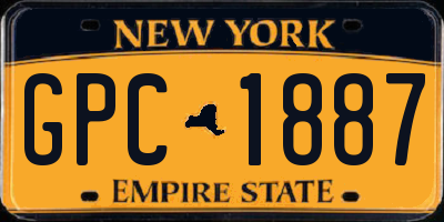 NY license plate GPC1887