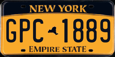 NY license plate GPC1889