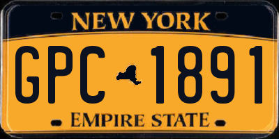 NY license plate GPC1891