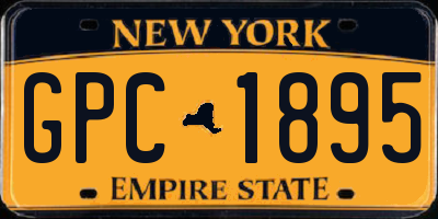 NY license plate GPC1895