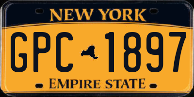NY license plate GPC1897
