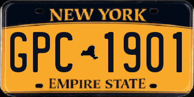 NY license plate GPC1901