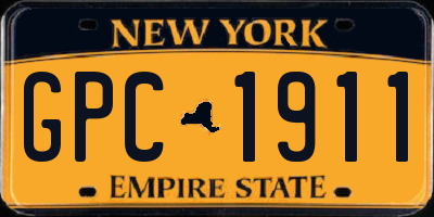 NY license plate GPC1911