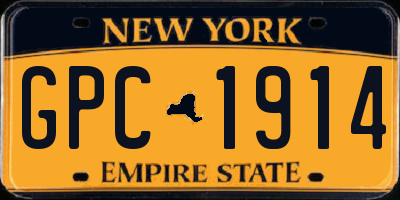 NY license plate GPC1914