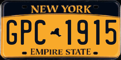 NY license plate GPC1915