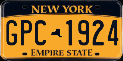 NY license plate GPC1924