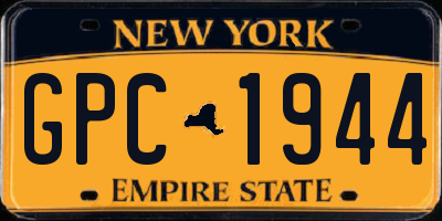 NY license plate GPC1944