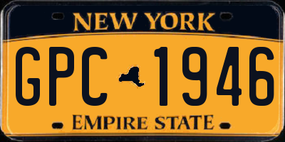 NY license plate GPC1946