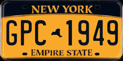 NY license plate GPC1949