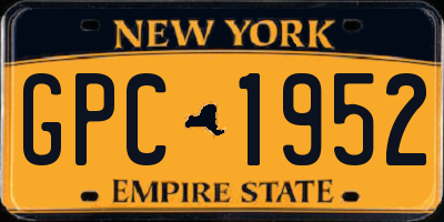 NY license plate GPC1952