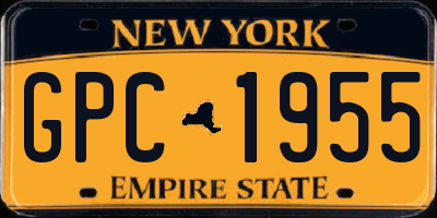 NY license plate GPC1955