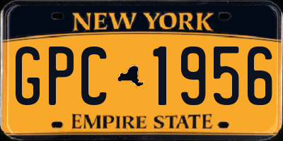 NY license plate GPC1956