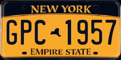 NY license plate GPC1957