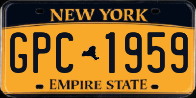 NY license plate GPC1959