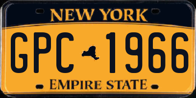 NY license plate GPC1966