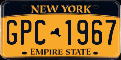 NY license plate GPC1967